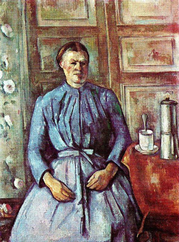 Paul Cezanne kvinna med kaffekanna oil painting image